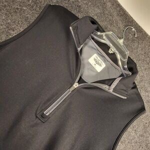 Straight Down Golf Vest 1/4 Zip Men's Medium Black